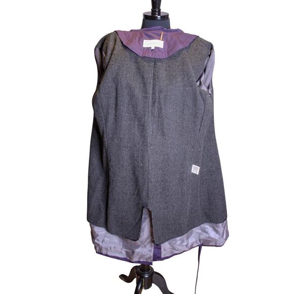 Calvin Klein Plum Purple Trench Coat Belted Removable Lining Size M - Picture 4 of 5